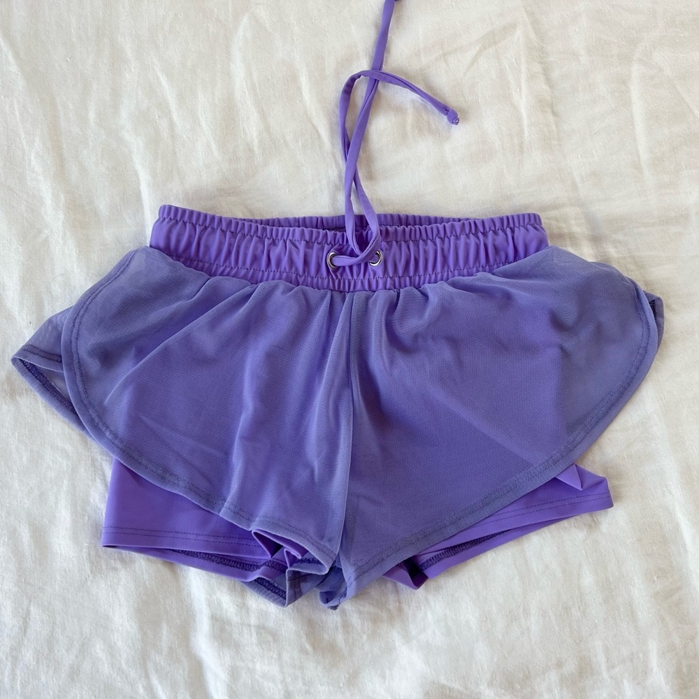 Purple pixie dance shorts